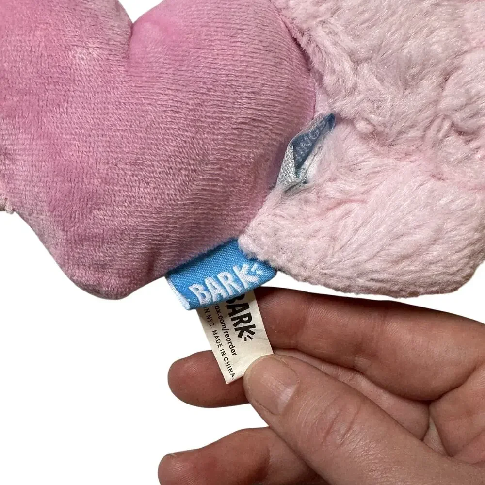 BARK BarkBox Puppy Love Plush Dog Toy Set Pink Coquette Dog Toys